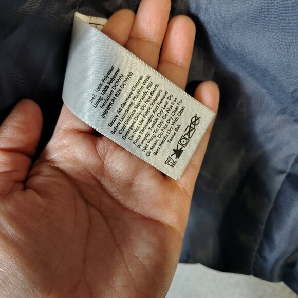 Eddie Bauer Puffer Jacket Women's Medium Blue Down EB650 Full Zip Outdoor Winter - Picture 13 of 15